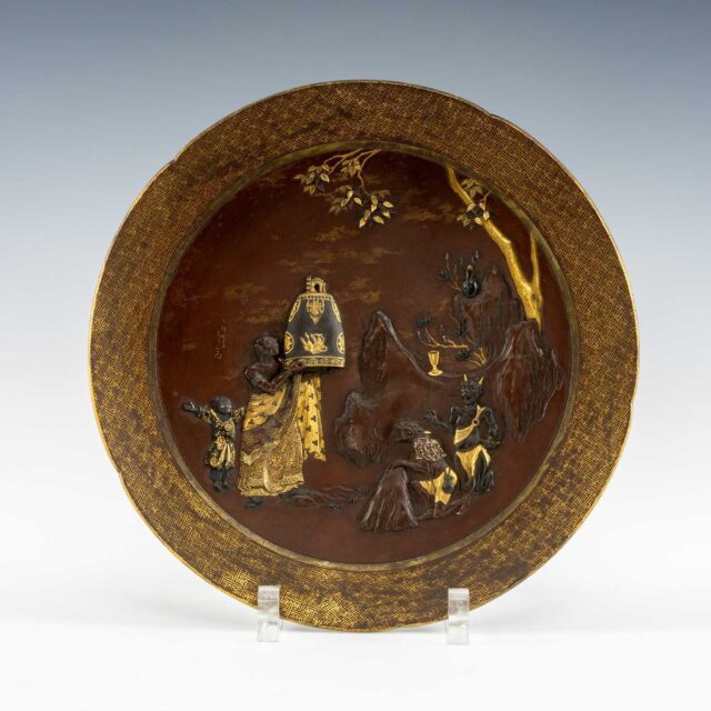 Japanese bronze dish