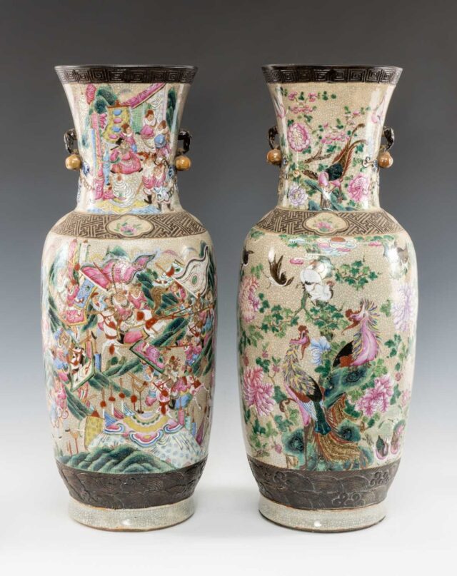 Crackleware vases