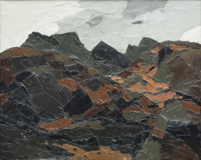 Kyffin Williams oil 'Moelwyn Bach in Autumn
