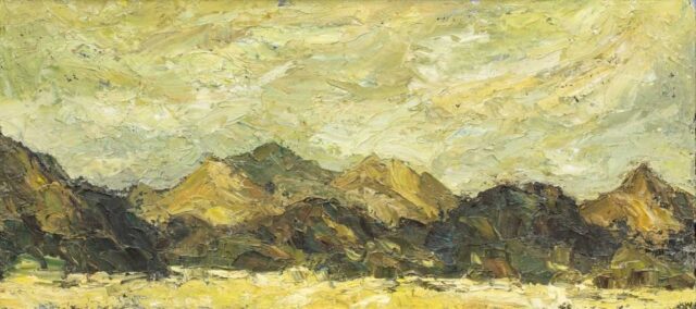 Kyffin Williams oil 'Snowdon and the Traeth'