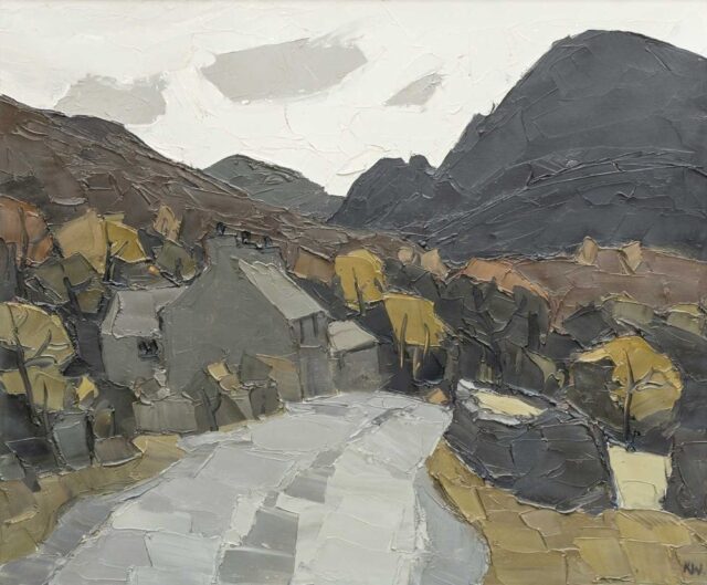 Kyffin Williams oil 'No. 12 Autumn, Waunfawr, No.1'