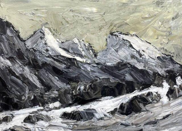 Kyffin Williams oil 'The Moelwyns in Winter'