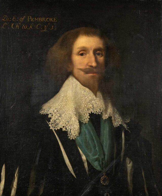 Portrait of Philip Herbert 4th Earl of Pembroke attributed to Cornelis Janssens Van Ceulen