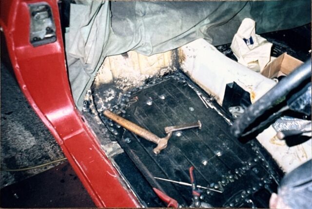 MGB Roadster footwell