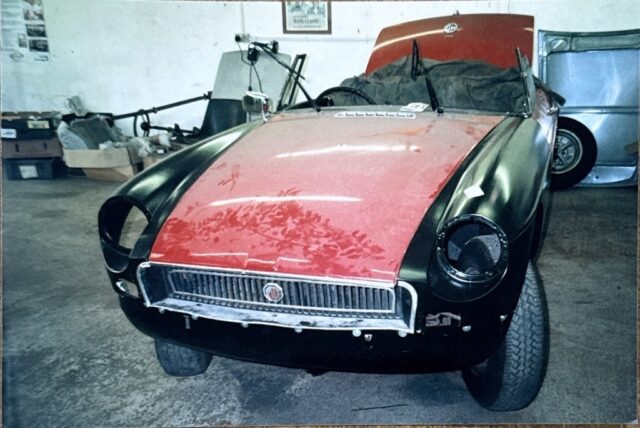 Black and red MGB Roadster