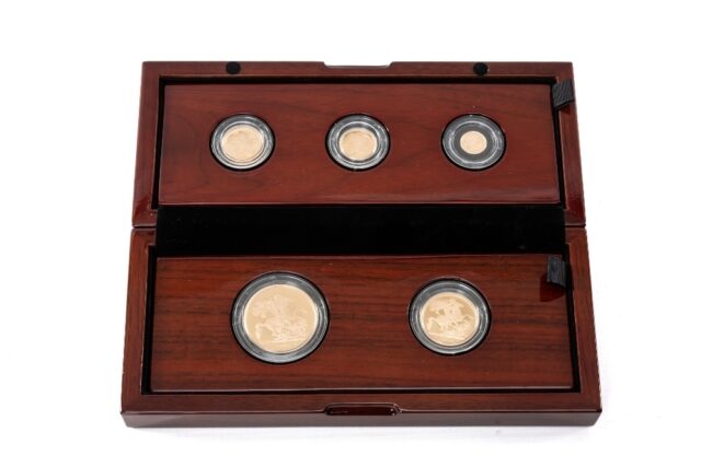 3 Five Coin Sovereign Set SOLD 4000