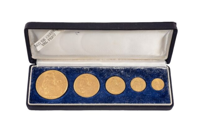 Peru Five Gold Coin Set