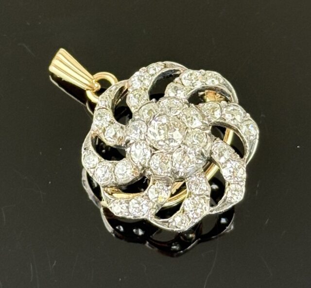 Diamond Pendant Brooch