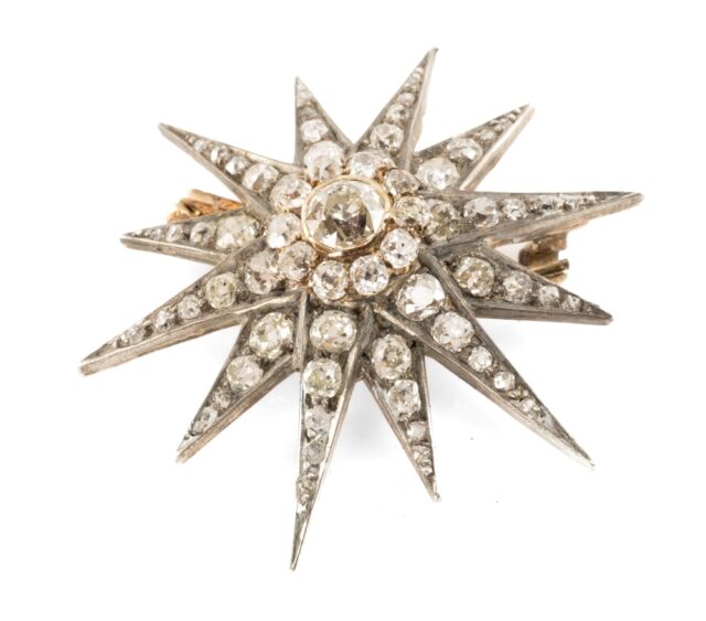 Diamond Star Brooch Pendant