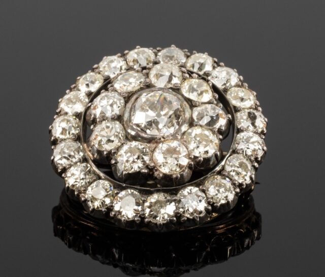 Diamond Target Brooch
