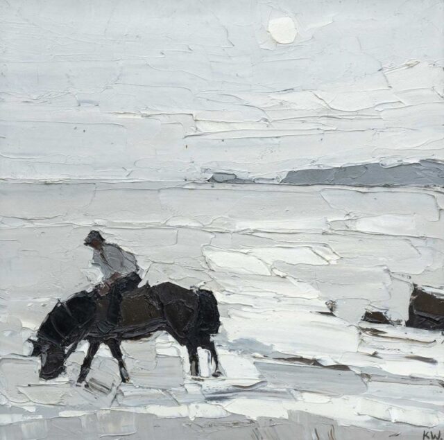 Kyffin Williams Horse and Rider at Llanddwyn No 29