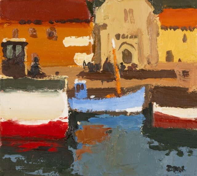 Donald Mc Intyre Acrylic Boats Collioure No 3 SOLD 1100