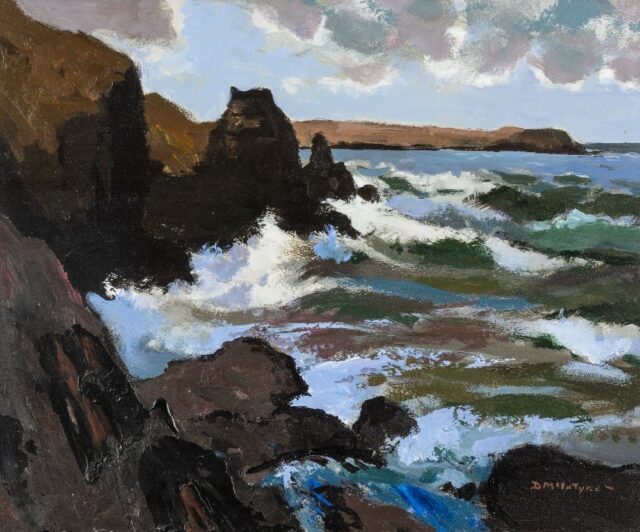Donald Mc Intyre Acrylic Rocky Coast Anglesey SOLD 5500