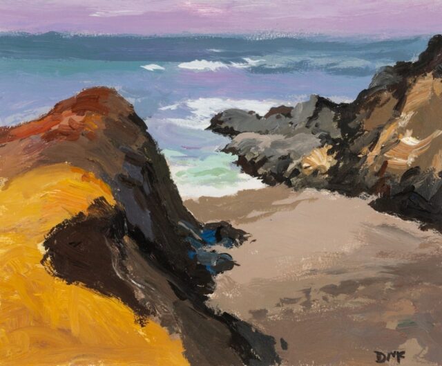 Donald Mc Intyre Acrylic Rocky Shore Pembs SOLD 5100