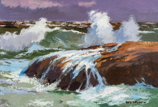 Donald Mc Intyre Acrylic Surf and Dark Sky SOLD 8000