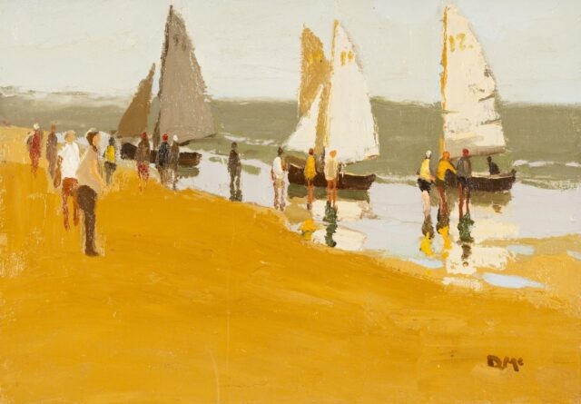 Donald Mc Intyre Oil Before the Race SOLD 2900