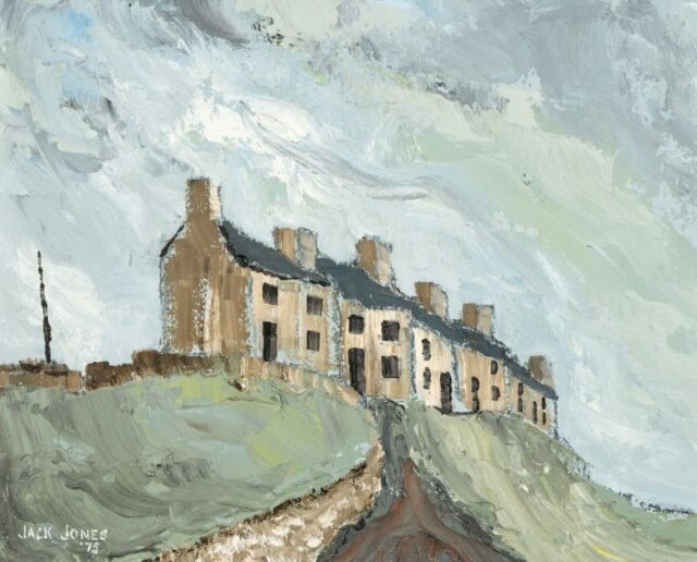 Oil of 'Hill Street' by Jack Jones offered at Rogers Jones Welsh art auction