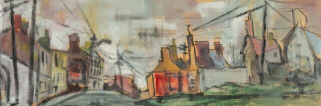 Scene of Dowlais Top by John Uzzell Edwards offered at Rogers Jones Welsh art auction
