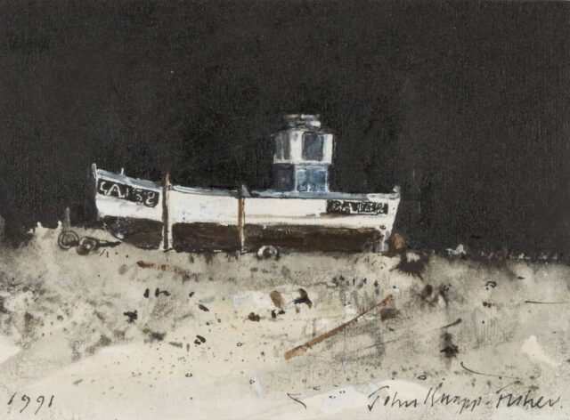 John Knapp Fisher Watercolour Fishing Boat SOLD 1400