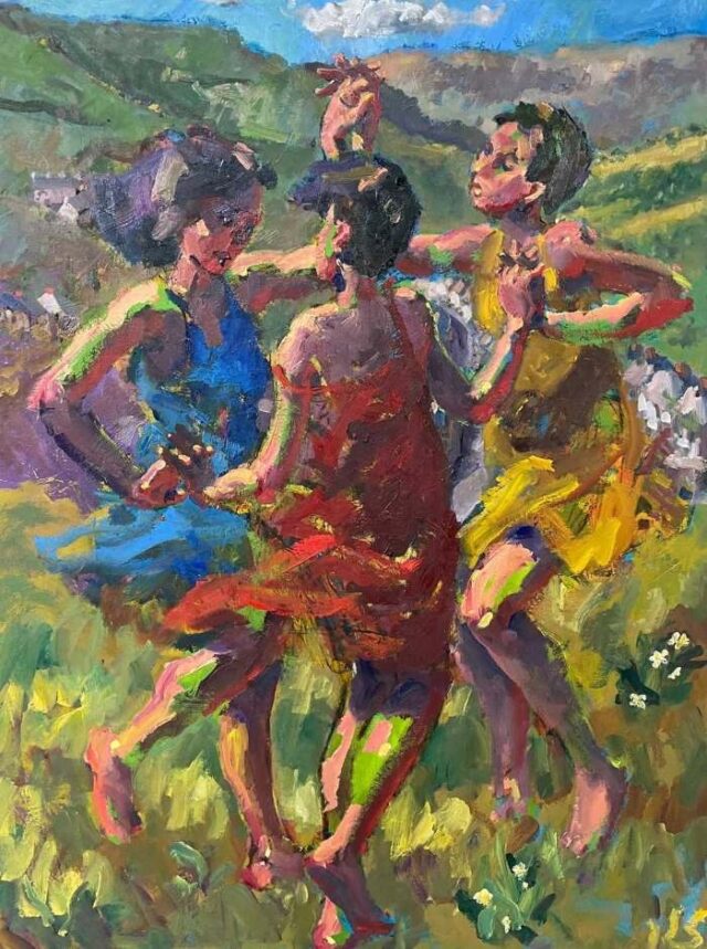 Three Graces with Primroses SOLD 10000