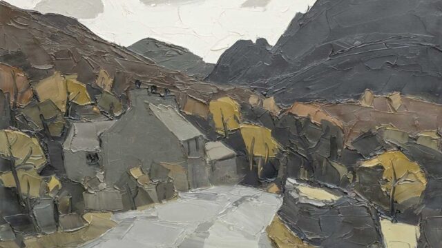 Autumnal landscape at Waunfawr by Kyffin Williams