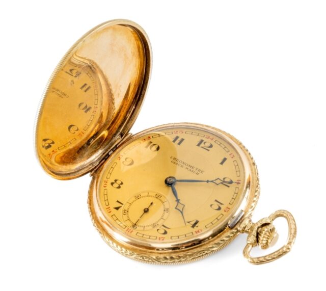 14K Gold Hunter Pocket Watch