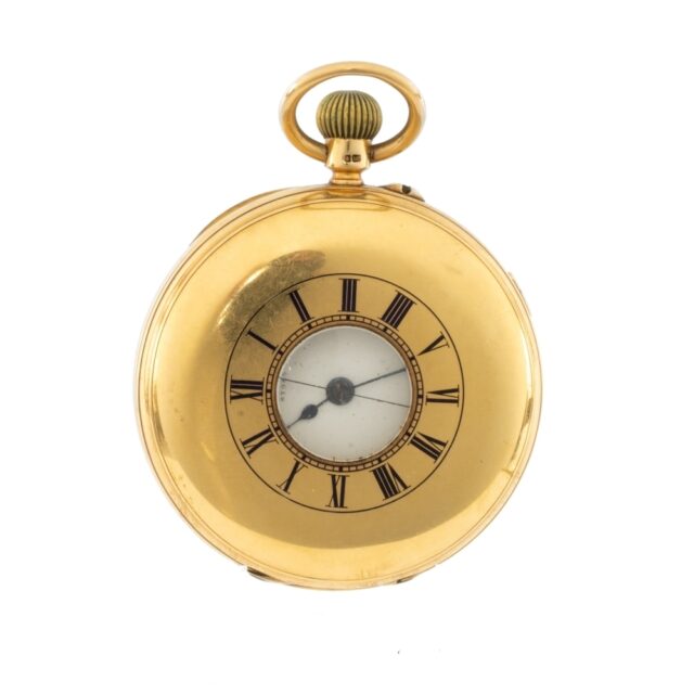 18CT Gold Half Hunter Pocket Watch