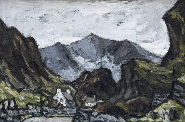 Sir Kyffin Williams RA Oil Snowdon from Drws Y Coed SOLD 25000