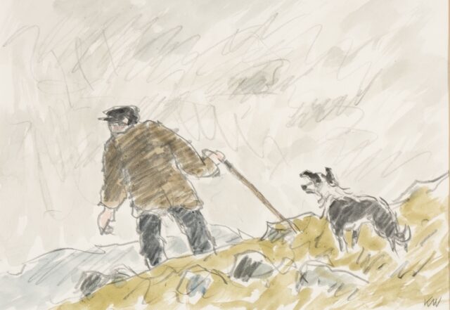 Sir Kyffin Williams RA Pencil and Watercolour SOLD 4200