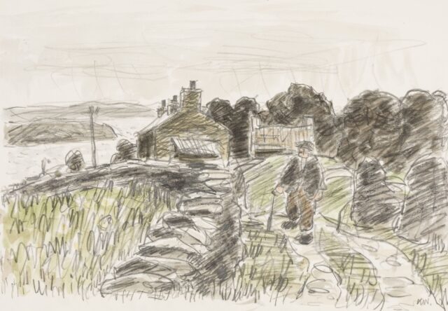 Sir Kyffin Williams RA Pencil and Watercolour SOLD 4400