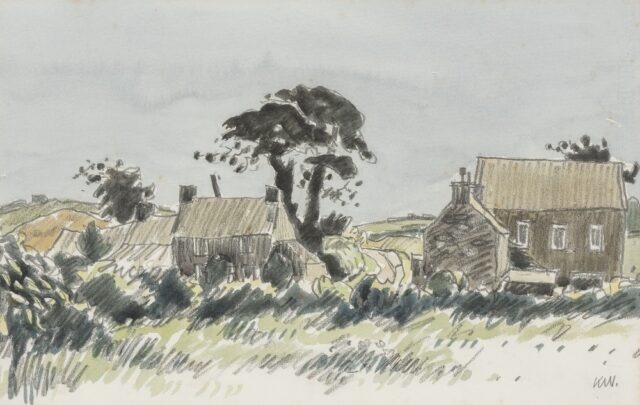 Sir Kyffin Williams RA Watercolour Pencil SOLD 4000