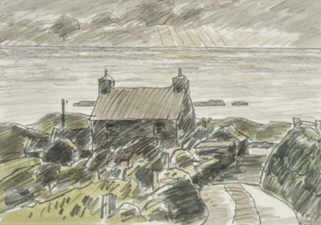 Sir Kyffin Williams RA Watercolour Pencil Waen Lydan SOLD 4800