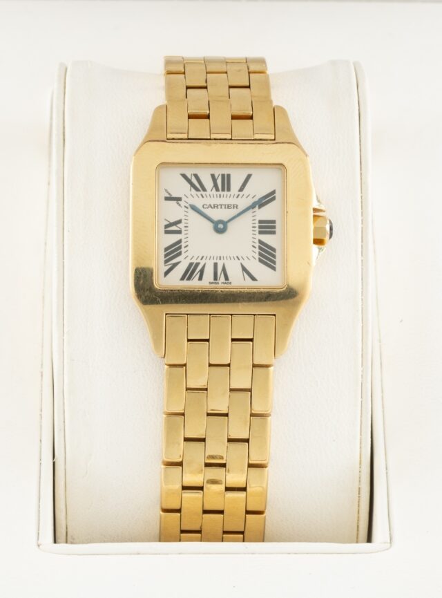 Cartier Santos Demoiselle 18 CT Gold Wristwatch