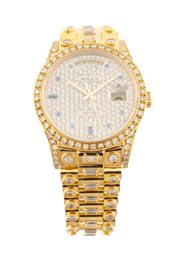 Rolex 18 K Gold Oyster Perpetual Day Date Watch SOLD 9600