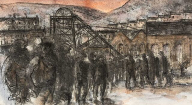 Ganz colliery with miners