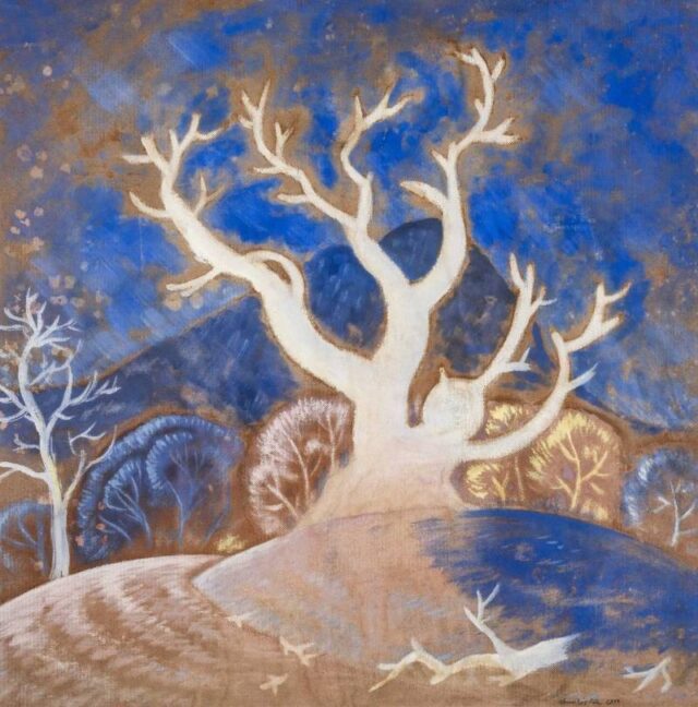 Brenda Chamberlain 'Ty'r Mynydd Hills, Bangor' oil