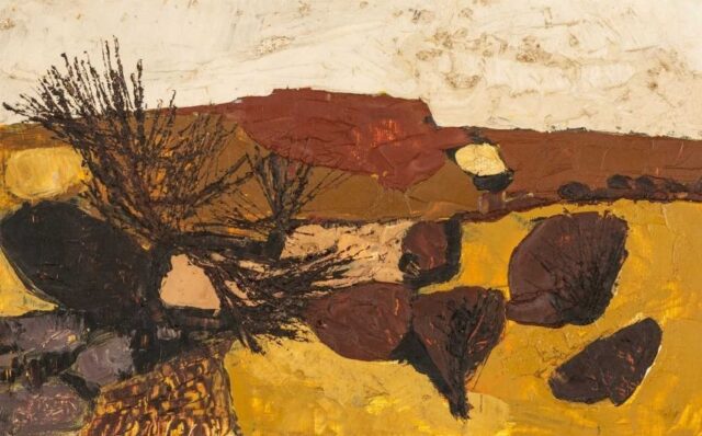 Gwilym Prichard oil of an autumnal landscape