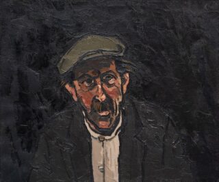 Sir Kyffin Williams RA Oil 'Portrait of John Williams, Caeau Gwynion'
