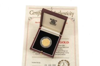 1989 Welsh Gold Quarter Ounce Sovereign