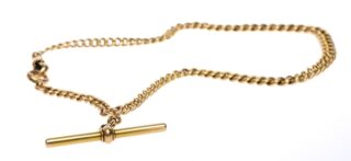15CT Gold Curb Link Albert Chain