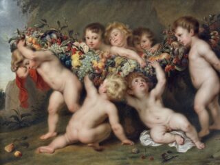 After Sir Peter Paul Rubens Painted Porcelain Plaque