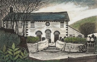 Ogwyn Davies Acrylic and Print 'Welsh Chapel'