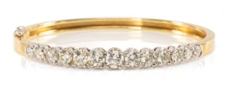 18CT Gold & Diamond Bangle