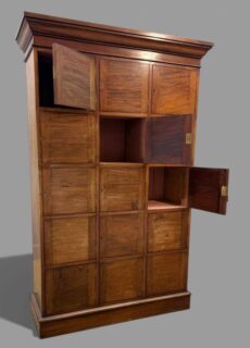 19th Century S & H Jewell Mahogany Notary Cabinet