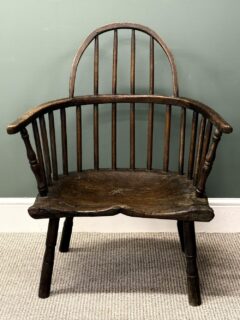 19th Century Welsh Ash & Elm Comb Back Chair