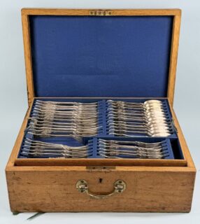 Canteen of Silver 'King's Pattern' Cutlery