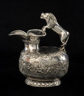 Etruscan-Style Silver Wine Jug