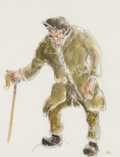 Sir Kyffin Williams RA Watercolour and Pencil