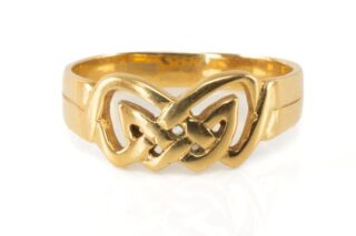18CT Welsh Gold Lovers Knot Ring
