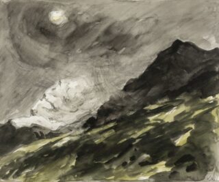Sir Kyffin Williams RA Watercolour & Pencil 'Snow and Cloud, Nant Peris'
